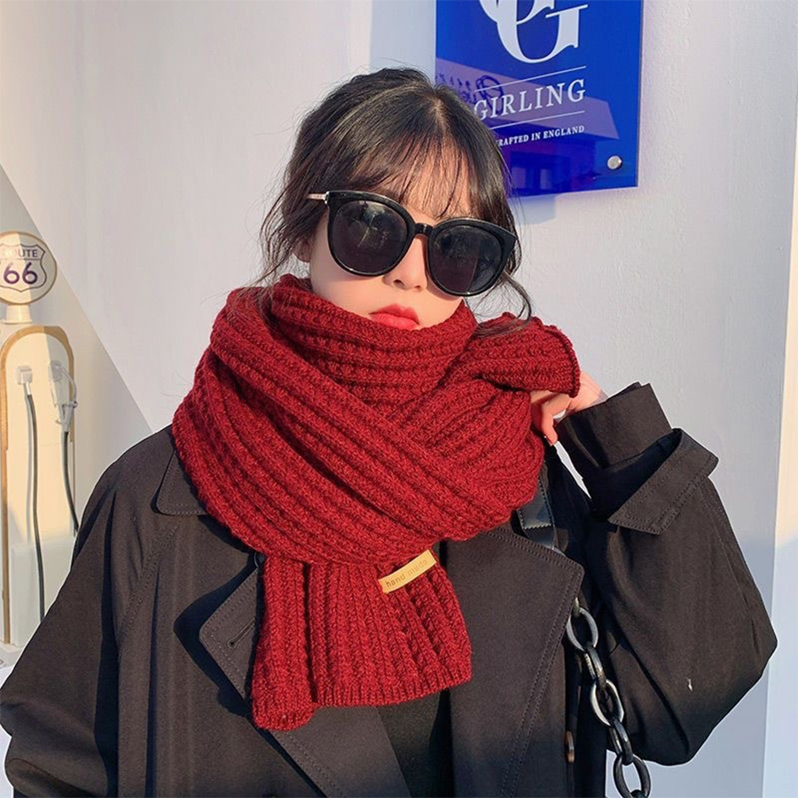 Wool Scarf Men - Kalın Kablo Örgü Sıcak Kaşmir Atkı