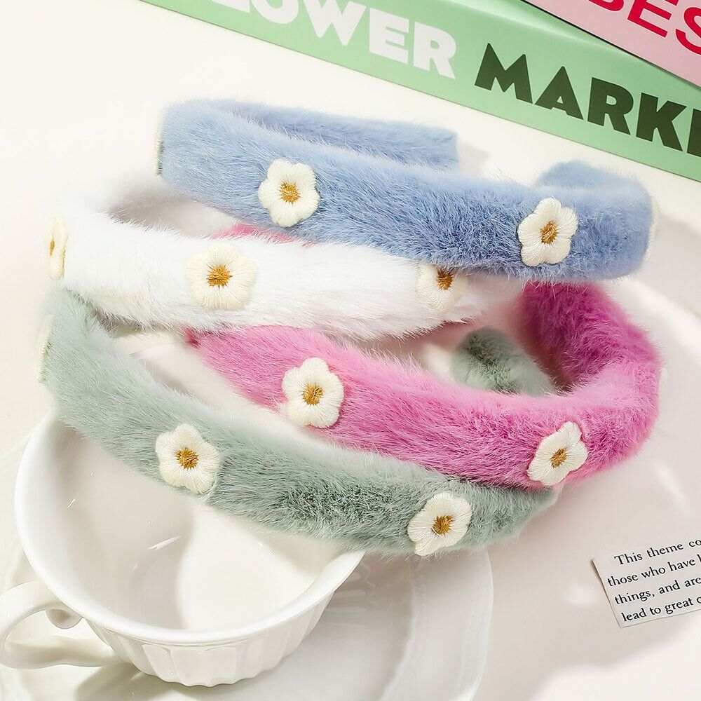 Winter Headband Fleece - Peluş sahte FurHead Hoop yeni Corlorful