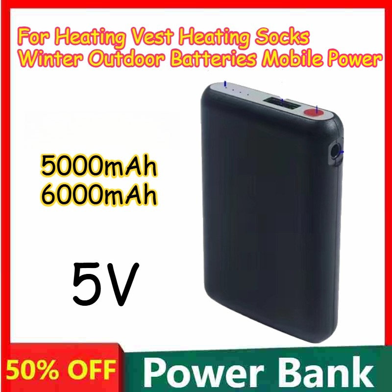 Heated Vest Battery - 5000mAh 6000mAh 5V Şarj Edilebilir Isıtma