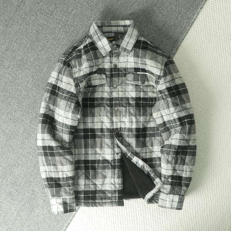 Flannel Shirt Lined - Sonbahar Kış Erkek Ekose Flanel Polar