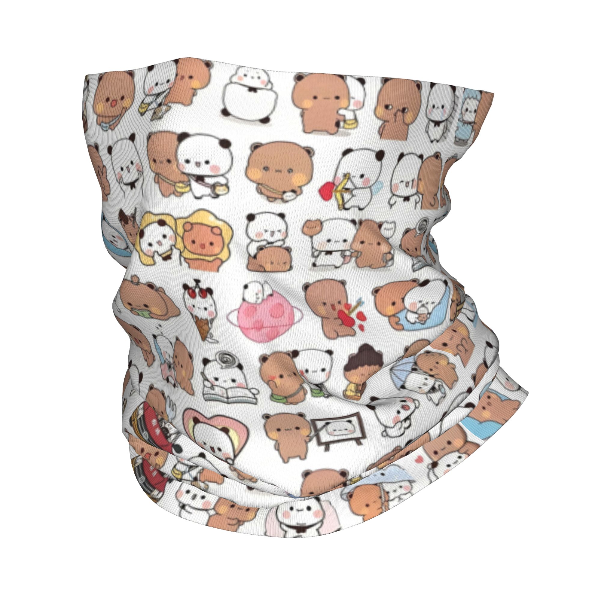 Neck Gaiter Fleece - Özel Tasarım Karikatür Şeftali ve Goma