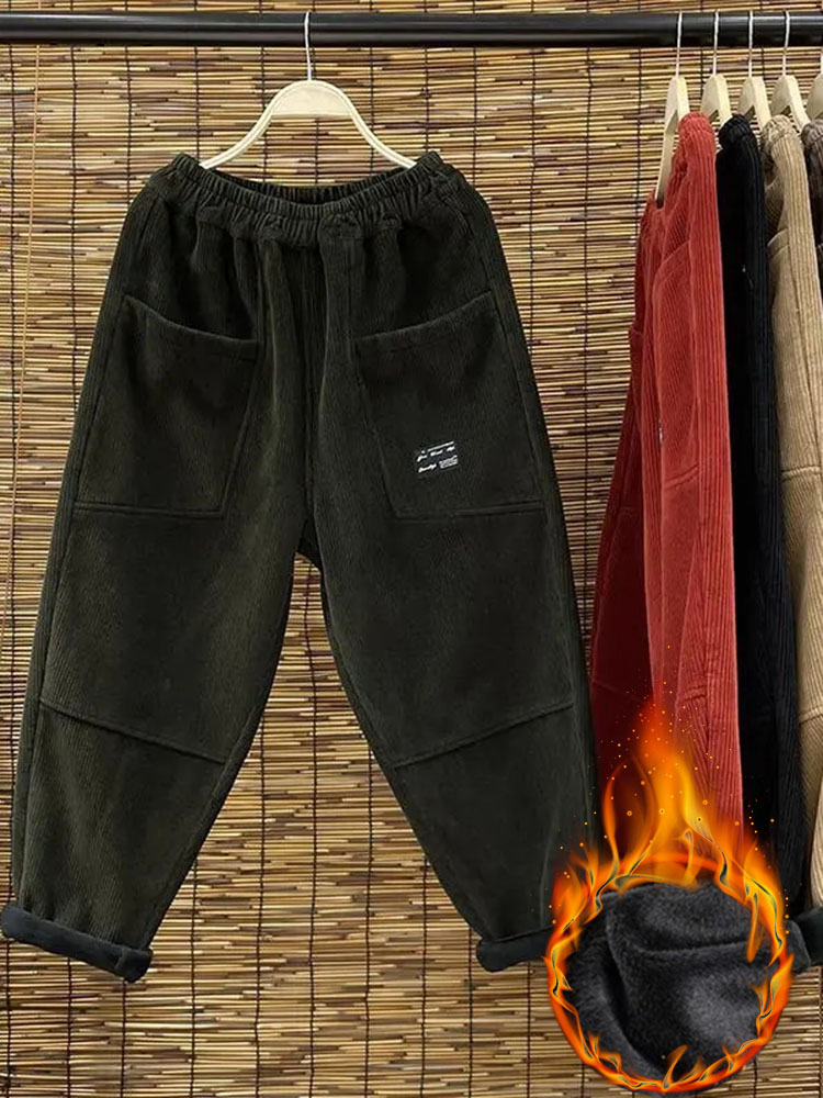Rahat artı kadife bayan Harem  - Corduroy Pant Warm incelemesi ve fiyatı