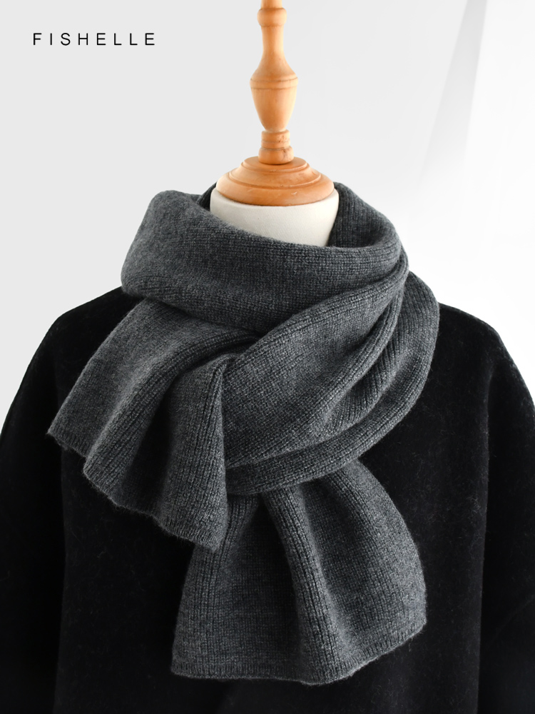 Gri düz renk kaşmir eşarp kış  - Wool Scarf Men incelemesi ve fiyatı