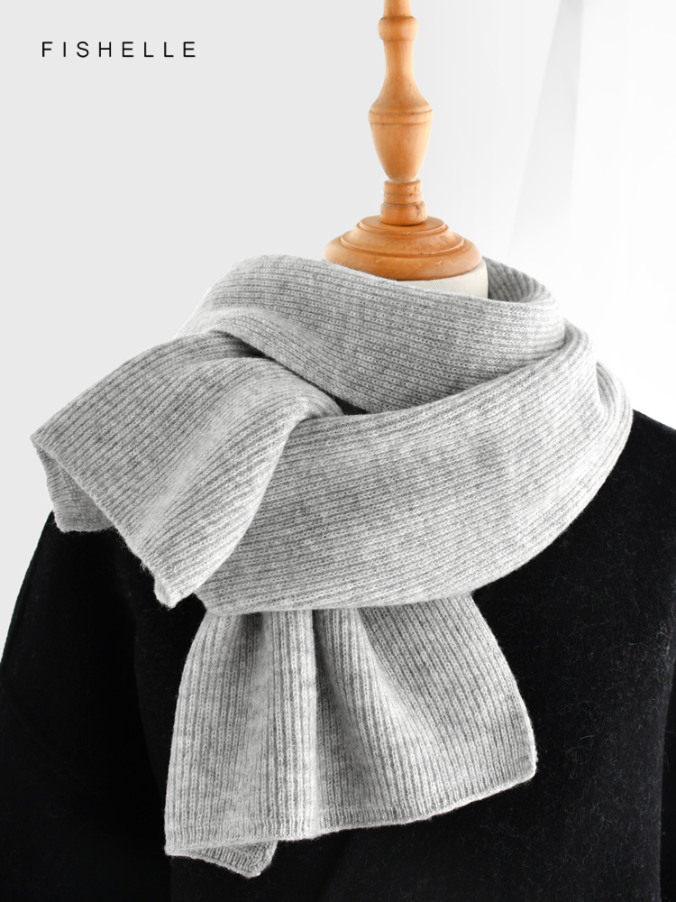 Gri düz renk kaşmir eşarp kış  - Wool Scarf Men incelemesi ve fiyatı