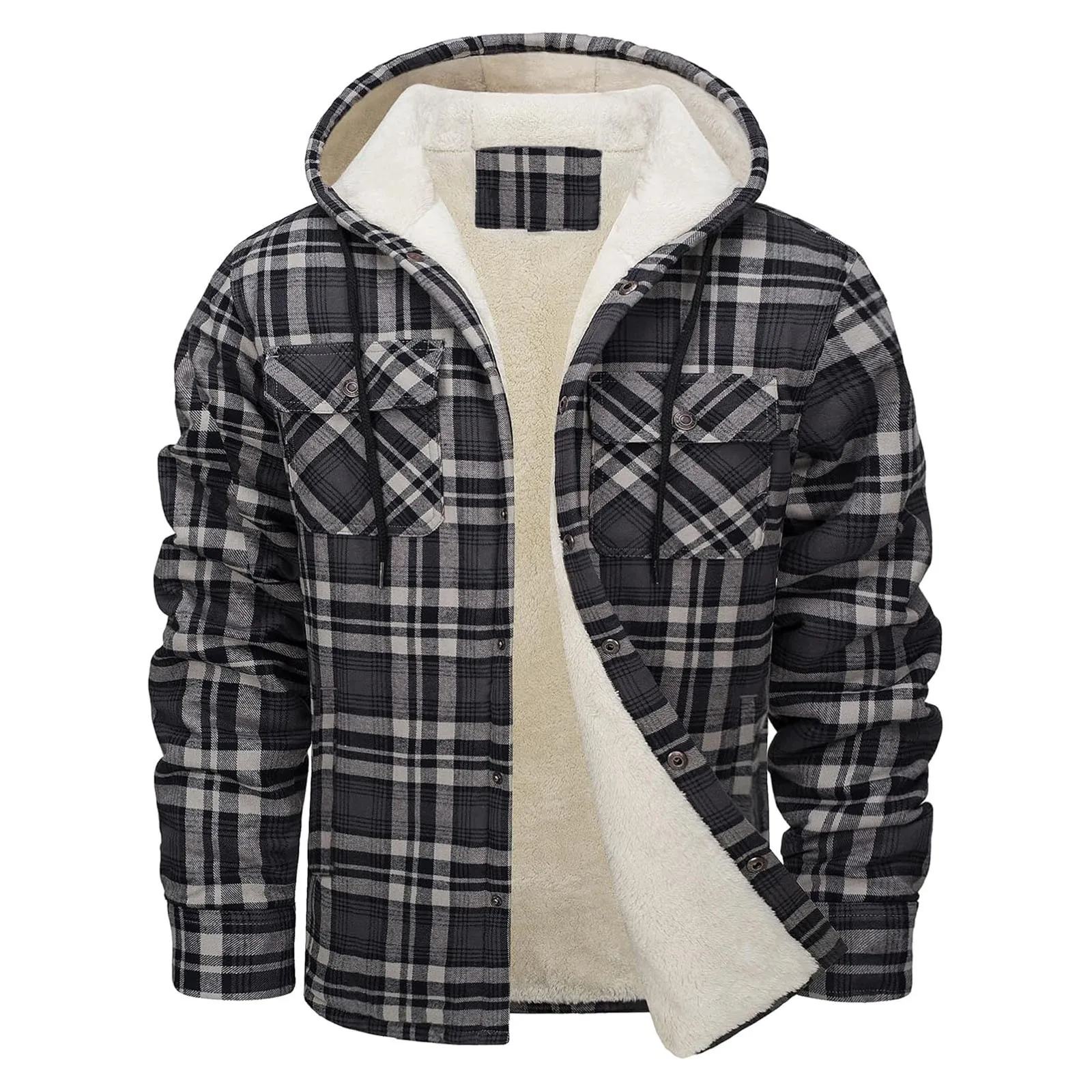 Kalın Sıcak Flanel Kapşonlu Ce - Flannel Shirt Lined incelemesi ve fiyatı
