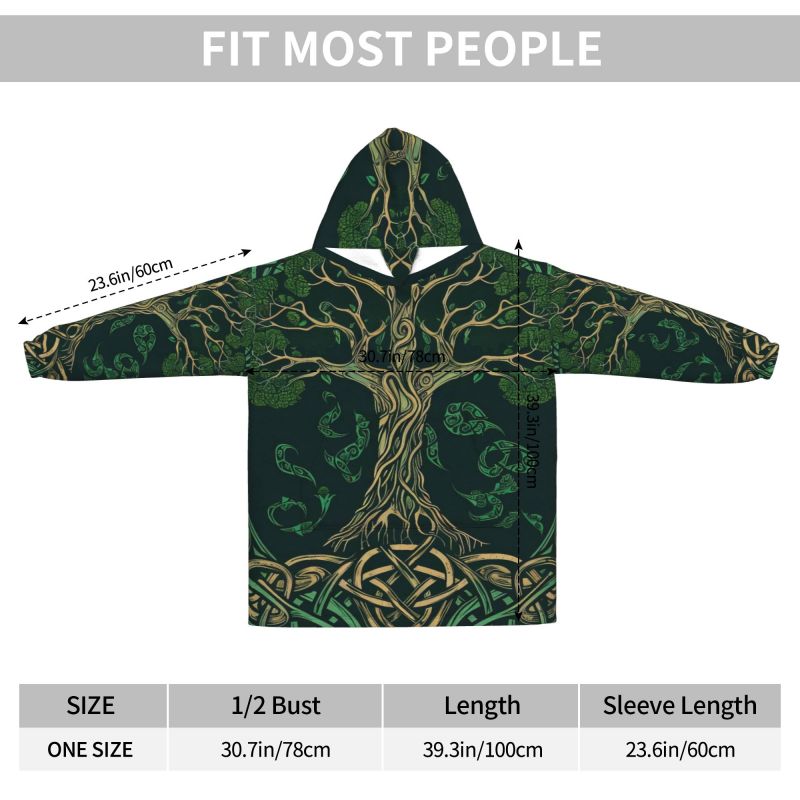 Hayat Ağacı Kelt Desenli Batta - Sherpa Hoodie Fleece incelemesi ve fiyatı
