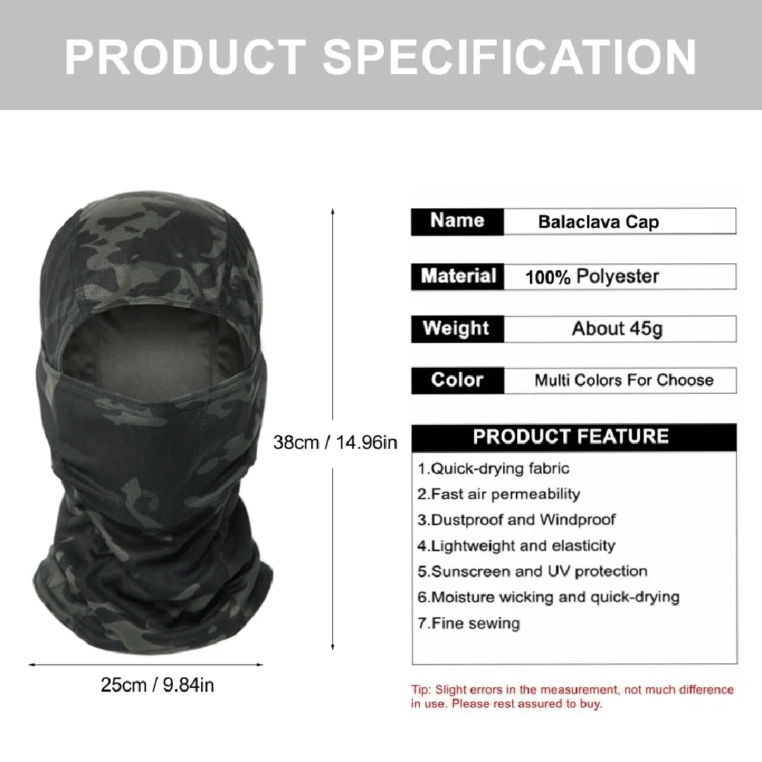Kamuflajlı Balaklava Şapka Bis - Balaclava Ski Mask incelemesi ve fiyatı