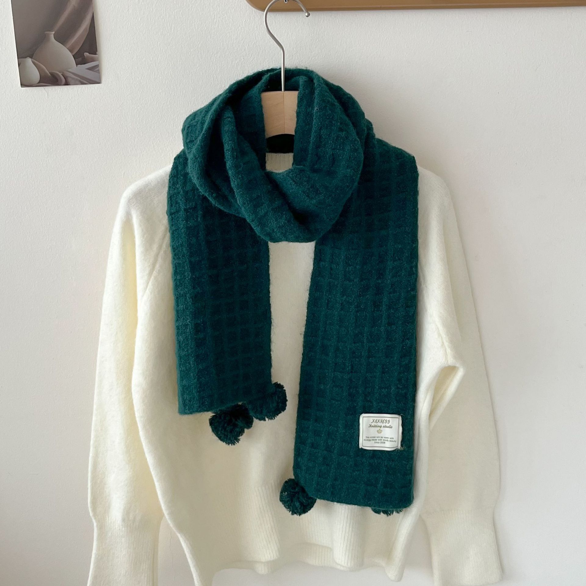 Kışlık top desenli örgü yün at - Wool Scarf Men incelemesi ve fiyatı