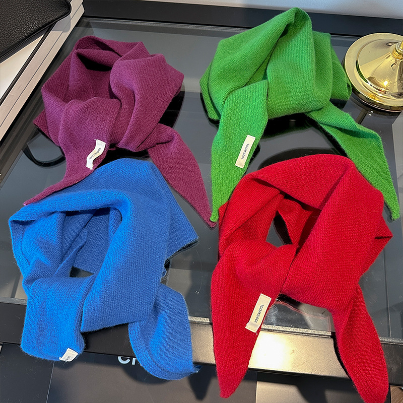 % 100 Yün Kore Tarzı Örme Üçge - Shawl Wrap Winter incelemesi ve fiyatı