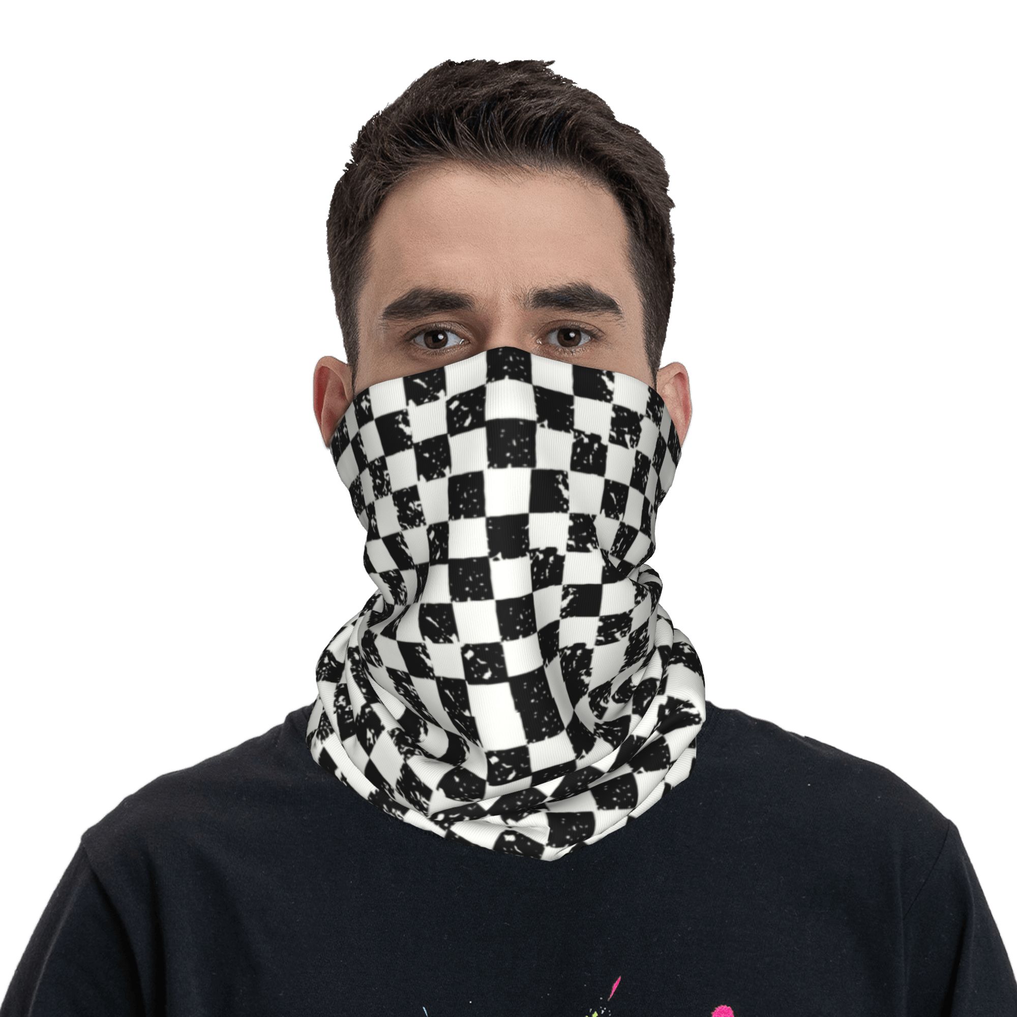 Özel Retro Damalı Bayrak Kış B - Neck Gaiter Fleece incelemesi ve fiyatı