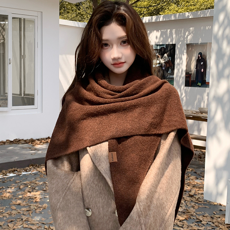 Sade Düz Renk Örme Üçgen Şal,  - Shawl Wrap Winter incelemesi ve fiyatı
